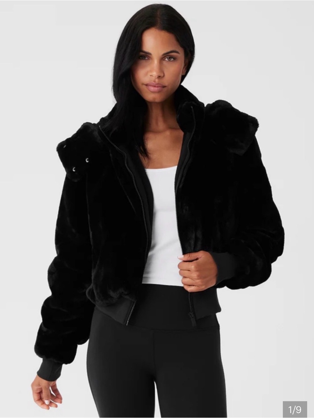 Alo Foxy Faux Fur Hooded Jacket, XS